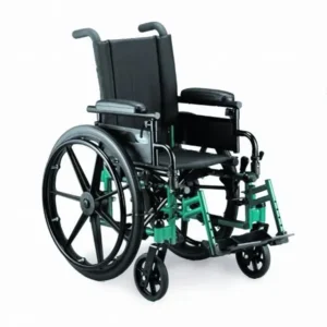 Invacare 9000 Jymni Pediatric Wheelchair with adjustable backrest, lightweight frame, and customizable features for children’s mobility needs.
