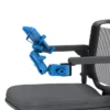Armrest Accessory Mount Model Ri 5 Armrest Accessory Mount attached to WHILL Model Ri armrest, compatible with holders for smartphones and cups.