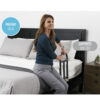 Bedcane 2041-secondary-1 Stander BedCane with cushioned handle and organizer pouch, securely installed on a bed for safe transfers.