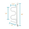Curve Grab Bar with 360° rotating handle, offering four grip positions for safe transfers in any room.