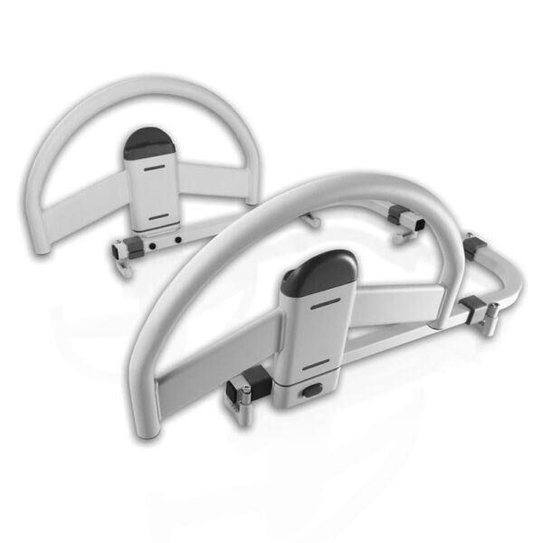 Stander EZ Click LTC Bed Handle installed on a bed, showing the easy click-on design and secure support handle.