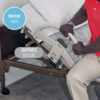 Stander EZ Click LTC Bed Handle installed on a bed, showing the easy click-on design and secure support handle.