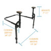 EZ Stand-N-Go Heavy Duty with dual handles and adjustable frame, providing stable support for safe transitions from couches and chairs.