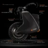 Empulse R90 Power Assist Device attached to a wheelchair, providing lightweight mobility support with a range of up to 9 miles.