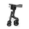 Essentials Compact Rollator with shopping bag, backrest, 6” wheels, cane holder, and cup holder in a lightweight, foldable design.