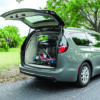 Harmar-RS74_AL600HD-1063_lpr Compact Harmar AL6000 Inside Platform Lift installed in SUV, providing secure transport for powerchairs and scooters.