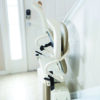Harmar-SL300_Installed_18_0378_Folded_lpr Harmar Pinnacle Stair Lift installed on a staircase, showing a compact and smooth operation for enhanced home mobility.
