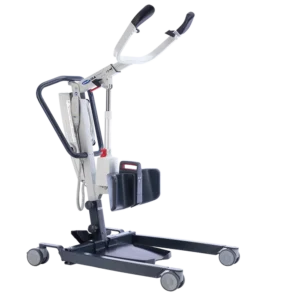 ISA Stand Assist Premier Series Lift with ergonomic handles and adjustable knee support, designed for safe, comfortable transfers.