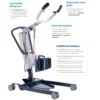 Invacare ISA 6 ISA Stand Assist Premier Series Lift with ergonomic handles and adjustable knee support, designed for safe, comfortable transfers.