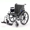 Invacare Tracer IV 4 Invacare Tracer IV Heavy-Duty Wheelchair with reinforced carbon steel frame, flip-back armrests, and durable urethane rear wheels.