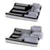 JAY GS Cushion with durable foam base, fluid insert, and built-in adjustability for pediatric wheelchair users.