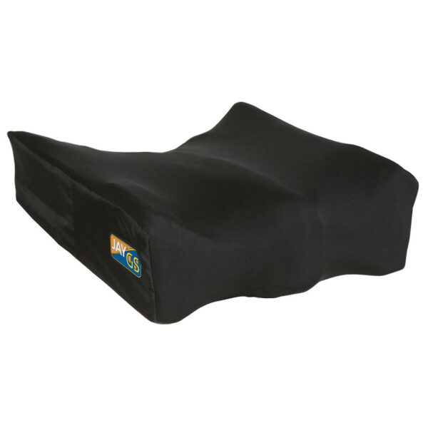 JAY GS Cushion with durable foam base, fluid insert, and built-in adjustability for pediatric wheelchair users.