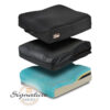 JAY Union wheelchair cushion with JAY Flow™ fluid and memory foam layers, moisture-resistant inner cover, and antimicrobial outer cover for superior skin protection.