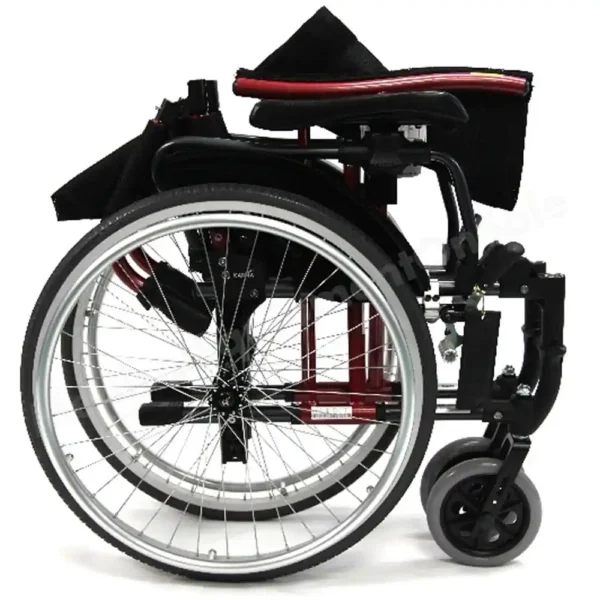 Karman Ergonomic S-305Q Wheelchair with lightweight aluminum frame, ergonomic S-shaped seat, and adjustable armrests for daily mobility.