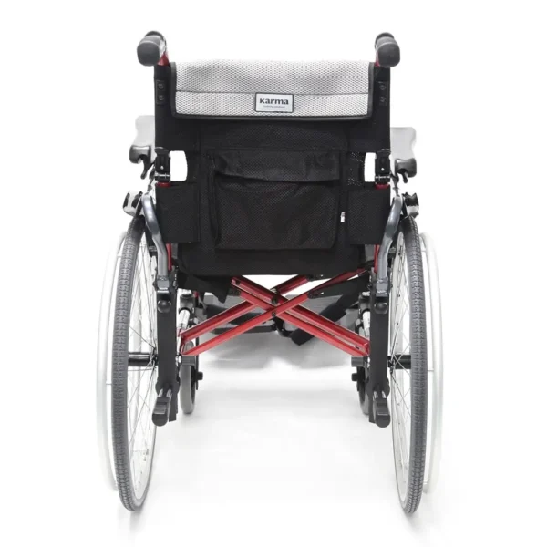 Karman Ergonomic S-305Q Wheelchair with lightweight aluminum frame, ergonomic S-shaped seat, and adjustable armrests for daily mobility.
