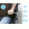 Ergonomic Metro Car Handle Plus with built-in LED flashlight, designed for easy car entry and exit support.