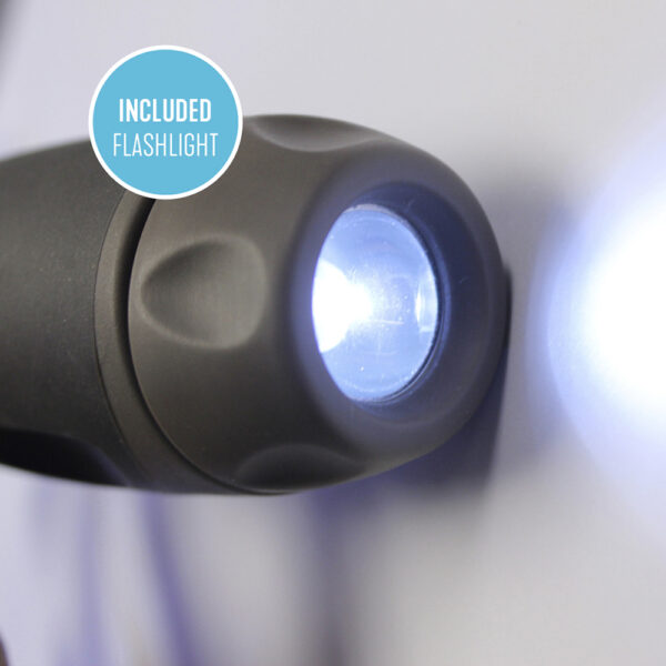 Ergonomic Metro Car Handle Plus with built-in LED flashlight, designed for easy car entry and exit support.
