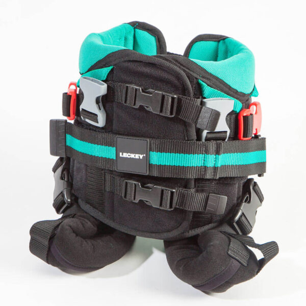 MyWay+ Gait Trainer Standard with a lightweight frame, dynamic trunk and pelvic support, and child-friendly colors.