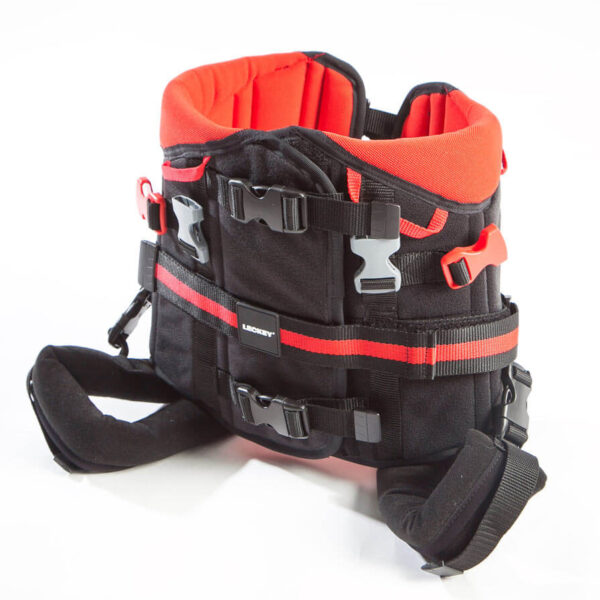 MyWay+ Gait Trainer Standard with a lightweight frame, dynamic trunk and pelvic support, and child-friendly colors.
