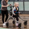MyWay+ Gait Trainer Standard with a lightweight frame, dynamic trunk and pelvic support, and child-friendly colors.