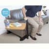 Omni Tray with 360° swivel tray and support handle, designed for easy access and stable support by chairs and sofas.