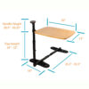 Omni Tray with 360° swivel tray and support handle, designed for easy access and stable support by chairs and sofas.