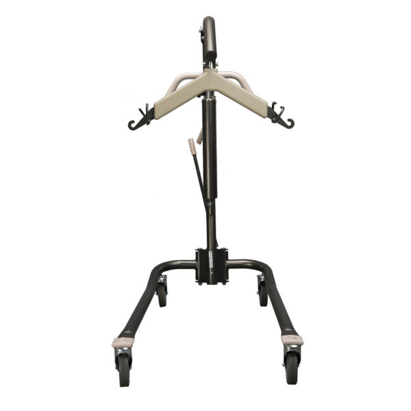 Protekt Onyx Hydraulic Lift with a spreader bar, high-performance hydraulics, and dual rear locking casters, designed for safe and efficient patient transfers.