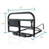 Stander Prime Safety Bed Rail with pivoting design, installed on a bed for extended bedside protection and easy access.