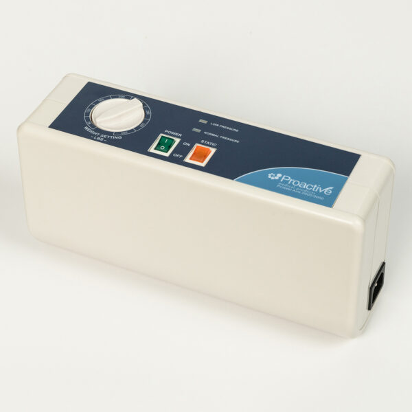 Protekt Aire 3000 air mattress with 20 air bladders, durable nylon cover, and a quiet pump for advanced pressure relief and ulcer treatment.