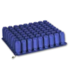 Protekt O2 Protekt O2 wheelchair cushion with interconnected air cells, designed for pressure relief and stability, shown with nylon cover and included hand pump.