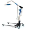 Invacare Reliant 450 Power Patient Lift with ergonomic handles and electric operation, designed for safe, comfortable patient transfers.