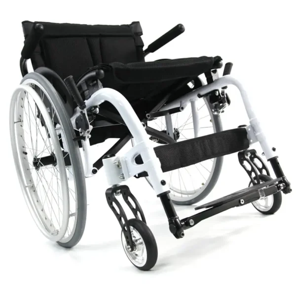 Karman S-ERGO ATX Wheelchair with lightweight aluminum frame, adjustable ergonomic features, and large wheels for all-terrain mobility.