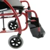 Lightweight S-Ergo 115 Transport Wheelchair with S-shaped ergonomic seat, foldable aluminum frame, and anti-bacterial upholstery.