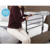 Stander 30” Safety Bed Rail attached to a bed, showing extended length and folding feature for added safety and convenience.