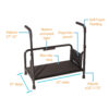 Stander Step with non-slip surface and rubber feet for stability, shown in use by a high bed.