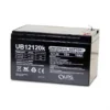 A pair of UPG 12V 12AH sealed lead acid batteries, designed for mobility scooters, power chairs, and other compatible devices.