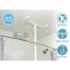 Stander Wonder Bathtub Pole securely installed beside a bathtub, providing adjustable support for safe entry and exit.