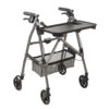 Wonder Indoor Rollator with a removable tray, soft-grip handles, and slim design for safe, stable mobility within the home.