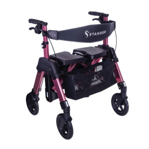 Wonder Rollator HD, featuring a high-capacity frame with large wheels, ergonomic handles, and padded seat for heavy-duty mobility support.