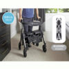 Wonder Rollator HD, featuring a high-capacity frame with large wheels, ergonomic handles, and padded seat for heavy-duty mobility support.