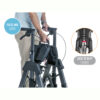 Wonder Rollator HD, featuring a high-capacity frame with large wheels, ergonomic handles, and padded seat for heavy-duty mobility support.