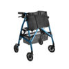 Wonder Rollator Plus with padded seat, large wheels, and storage basket for reliable mobility and stability.