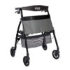 Wonder Rollator Plus with padded seat, large wheels, and storage basket for reliable mobility and stability.