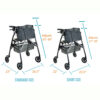 Wonder Rollator Plus with padded seat, large wheels, and storage basket for reliable mobility and stability.