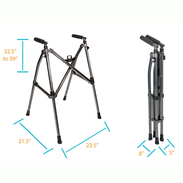 Wonder Walker Lite, lightweight and foldable, designed for easy navigation in tight spaces with ergonomic handles and adjustable height.