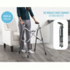 Wonder Walker Lite, lightweight and foldable, designed for easy navigation in tight spaces with ergonomic handles and adjustable height.