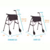 Wonder Walker Plus 4300-secondary-7 Wonder Walker Plus, a lightweight, foldable walker with ergonomic hand grips, designed for indoor and outdoor use.