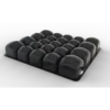 mosaic-roho-50th-badge ROHO Mosaic Cushion with lightweight, adjustable air cells for everyday comfort and pressure relief, shown with moisture-resistant cover.