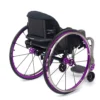 zra-purple-ano-back-45-right TiLite ZRa Series 2 rigid wheelchair with a lightweight titanium frame and customizable design for personalized mobility and comfort.