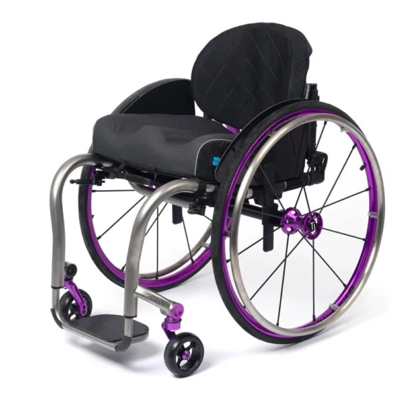TiLite ZRa Series 2 rigid wheelchair with a lightweight titanium frame and customizable design for personalized mobility and comfort.